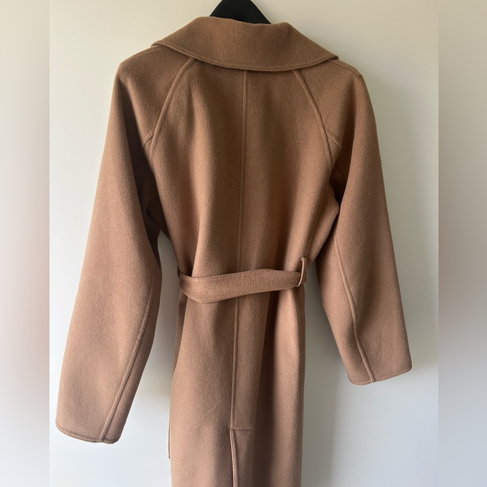 *sold* Uniqlo double face wool wrap coat - Picture 4 of 7